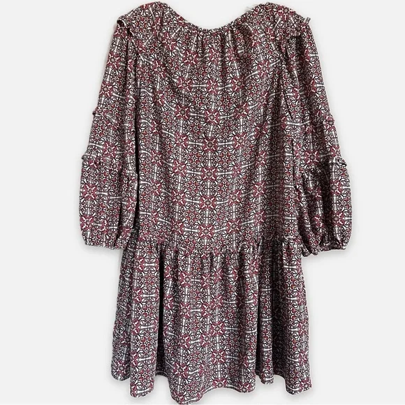 Max Studio NWTs Cottagecore Patterned Peasant Dress Women’s Size Small - Picture 2 of 8